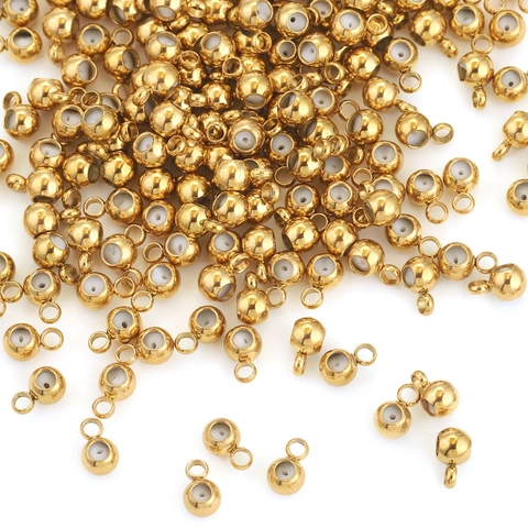 Connettore per Perline Stopper in Acciaio Inossidabile Con Interno in Silicone Oro Argento Fai da te Posizionamento Cursore