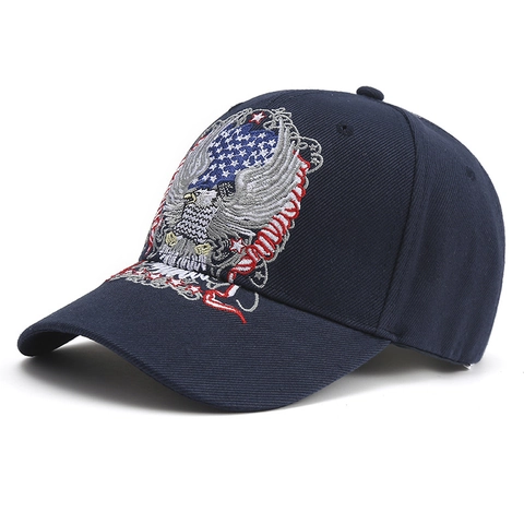 Baseball Cap Embroidered Eagle US Flag Camouflage Cotton Acrylic Outdoor Sun Protection Tactical Hat For Men Women