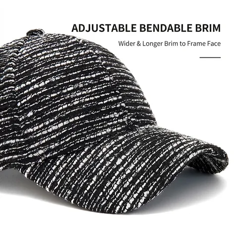 Tweed Corduroy Warme Baseballkappe Für Damen Herren Verstellbare Metallschnalle Herbst Winter Casual Trendy Hut