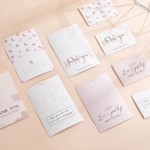 Biglietti Di Auguri Minimalisti In Carta Per Compleanno San Valentino Festa Celebrazione Elegante Nota Di Benedizione Cancelleria