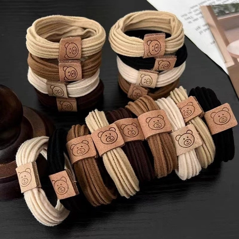 Women Elastic Hair Ties High Stretch Woven Fabric Ponytail Holders Durable Simple Elegant Headwear Accessories