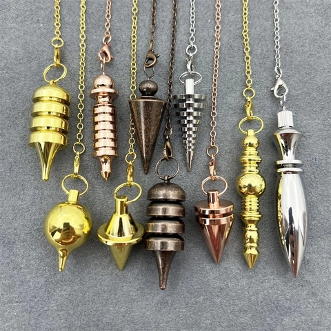 Metalldowsing Pendel Für Wahrsagerei Spitze Kegel Spirale Spirituelle Meditation Wicca Radiästhesie Anhänger Mit Kette