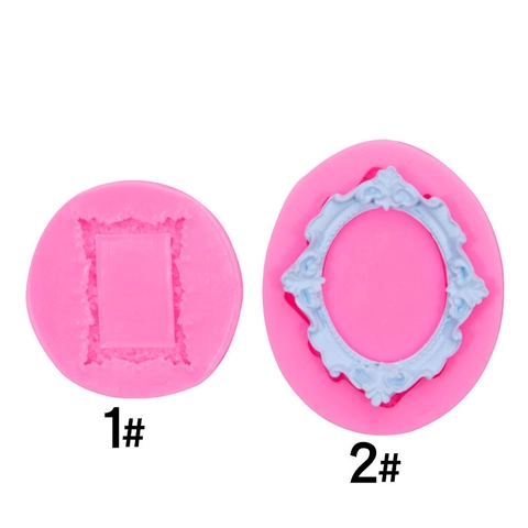 Stampo In Silicone Cornice Per Specchio Cavo Retrò Europeo Design Barocco Per Decorazione Torte DIY Resina Argile