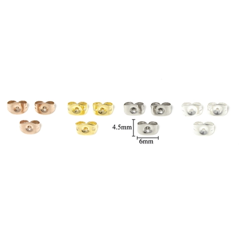 Stainless Steel Butterfly Earring Backs Stoppers Secure Earring Nut Findings For DIY Jewelry Making Crafts