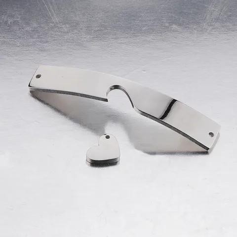 Ciondoli A Cuore E Barra Acciaio Inossidabile Lucidato A Specchio Forniture Per Creazione Gioielli DIY Per Bracciale Collana