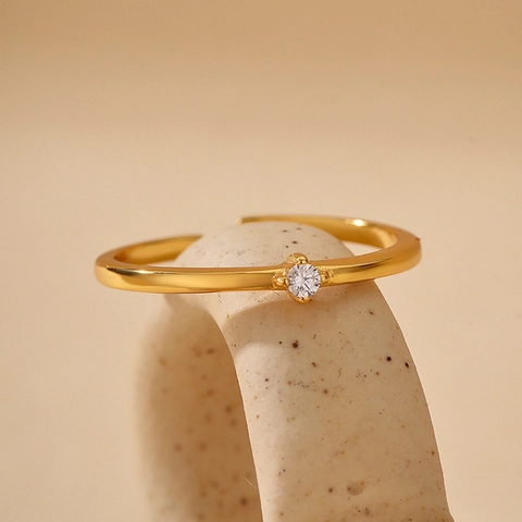 925 Sterlingsilber Ring Minimalistisch Mikropave Zirkonia Offen Verstellbar Fingerring Für Damen Elegantes Schmuckgeschenk