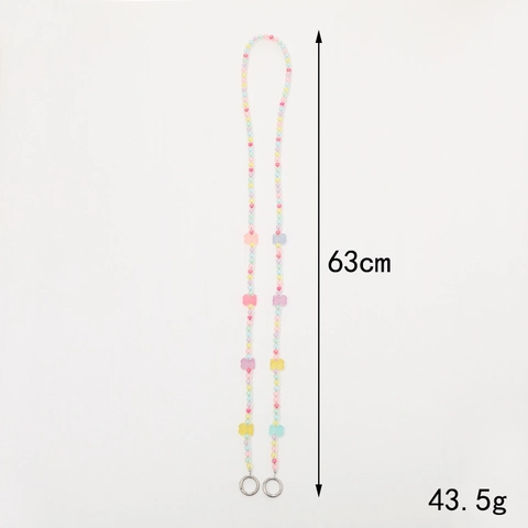 Mode Perlen Handy Umhängeband Crossbody Strap Acryl Herz Bär Schmetterling Charms Harz Perlen Handykette Für Damen Mädchen