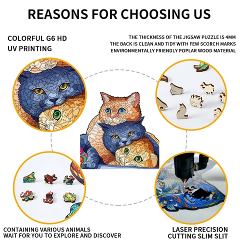 Wooden Jigsaw Puzzle Irregular Animal Shape Mandala Art Style Colorful Poplar Wood Toy For Adults Kids