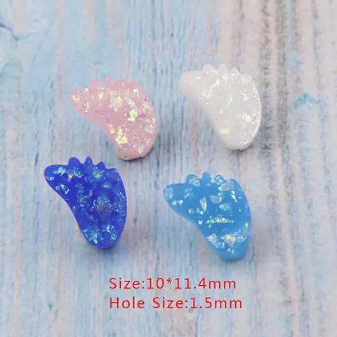 Resin Footprint Beads Acrylic Glitter Foot Shape Loose Beads For DIY Jewelry Making Bracelet Necklace Craft Supplies Cute Kawaii Accessories