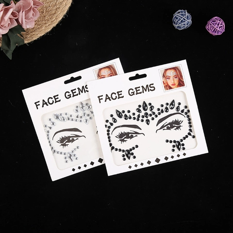 Face Gems Rhinestone Face Stickers Self Adhesive Acrylic Crystal Jewels For Music Festival Rave Party DIY Makeup Body Art