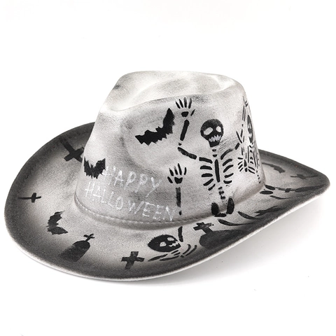 Western Cowboyhut Polyester Baumwolle Breite Krempe Halloween Weihnachten Party Kostüm Festliche Drucke Jazz Stil