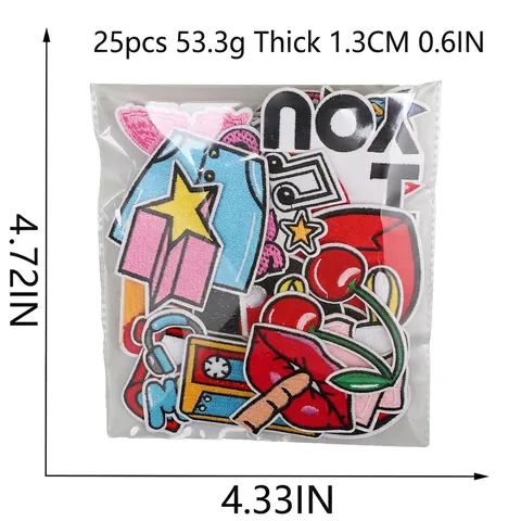 Écussons Brodés Polyester Appliques Brodées À Repasser DIY Vêtements Sac Décoration Multi Motifs Thème Musique Style Rétro