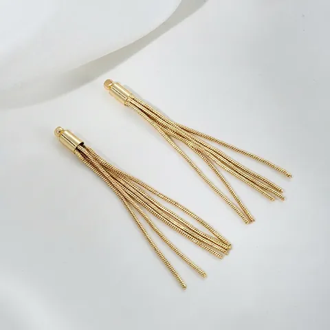Pendentif Gland Chaîne Serpent en Cuivre Plaqué Or 14K pour Fabrication de Bijoux DIY Accessoires de Boucles d'Oreilles et Colliers
