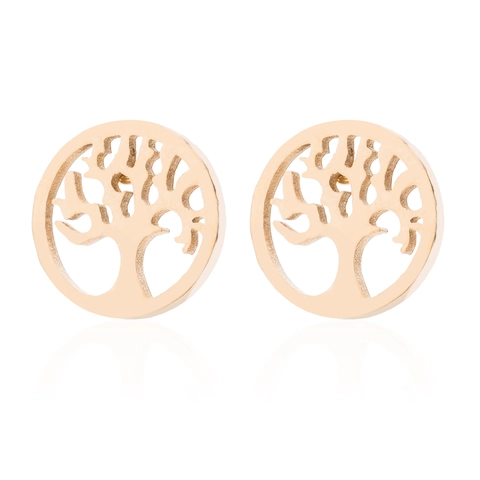 Bohemian Stainless Steel Stud Earrings For Women Children Fashion Leaf Pineapple Snowflake Tree Of Life Christmas Tree Palm Tree Cactus Jewelry