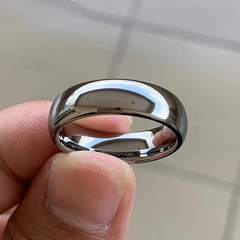 Fashion Simple Round Arc Plain Ring Stainless Steel High Polished Mirror Finish Minimalist Band Jewelry For Men Women