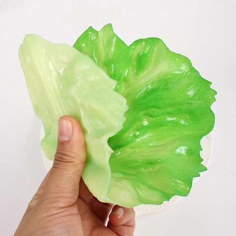 Foglia Di Lattuga Artificiale Realistica Modello Di Verdura Finta PVC Accessorio Fotografia Decorazione Cucina Casa