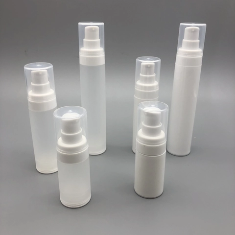Airless Pump Bottle Vacuum Refillable Container Frosted Plastic Travel Lotion Mist Dispenser Portable Skincare Accessory