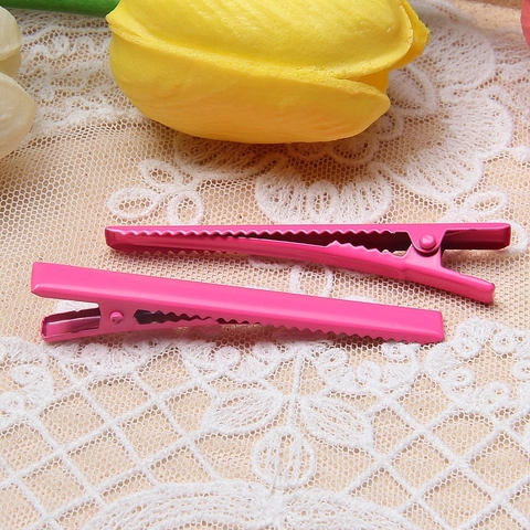 Macaron Color No Trace Slim Duckbill Hair Clips Alloy Spray Painted Professional Hair Styling DIY Accessories For Women