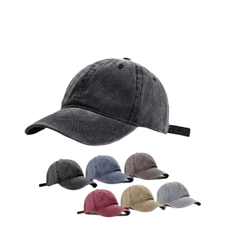 Washed Cotton Baseball Cap Vintage Adjustable Sun Hat For Men Women Kids Outdoor Sports Casual
