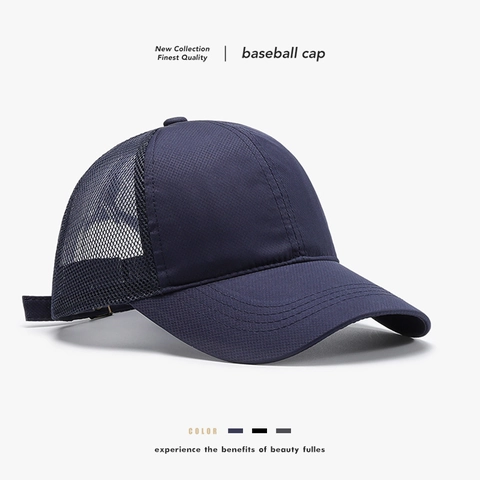 Unisex Breathable Mesh Baseball Cap Polyester Trucker Hat Adjustable Sun Protection Outdoor Sports Casual