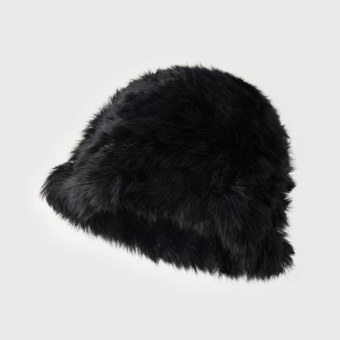 Gorro de Pescador de Piel Sintética para Mujer Invierno Cálido Peluche Grueso Tejido Vintage Color Sólido Accesorio Diario