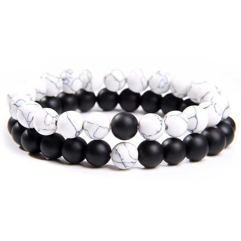 Bracelets En Perles De Pierre Naturelle Pierre De Lave Oeil De Tigre Turquoise Blanche Agate Mate Bijoux Couples Hommes Femmes