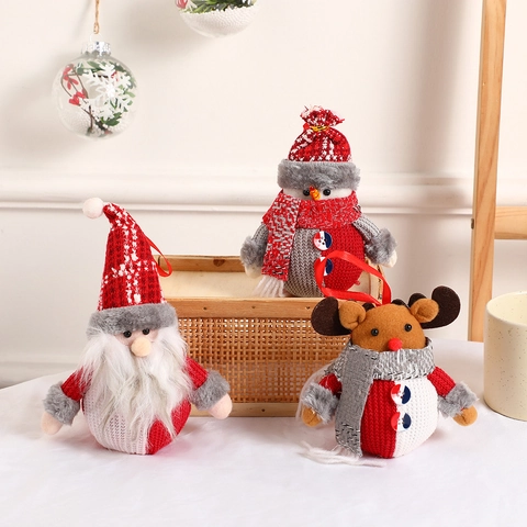 Addobbi Natalizi Appesi Maglia Peluche Babbo Natale Pupazzo Di Neve Renna Pendenti Decorazione Festa