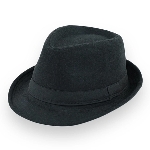 Retro Fedora Hat Polyester Wool Felt Warm Grosgrain Ribbon Decor Jazz Style Gentleman Cap Unisex Autumn Winter