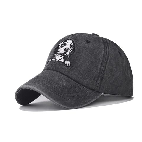 Baseball Cap Washed Cotton Distressed Animal Embroidery Curved Brim Adjustable Vintage Casual Dad Hat For Women Men