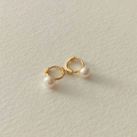 Süßwasserperlen Tropfenohrringe Mit 925 Sterling Silber Ohrstecker Einfacher Eleganter Koreanischer INS Stil Für Damen