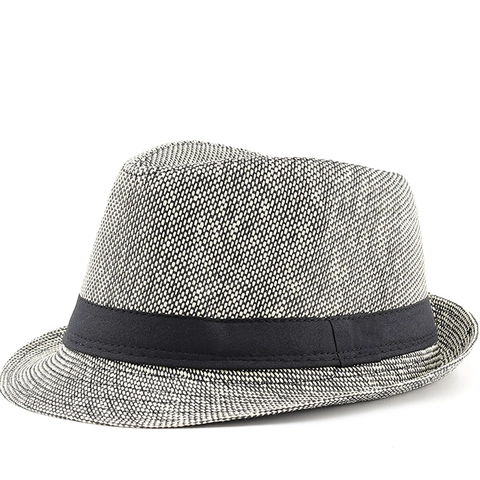 Cappello Fedora Classico Paglia Di Carta Intrecciato Protezione Solare Estate Spiaggia Viaggio Retro Jazz Per Uomini