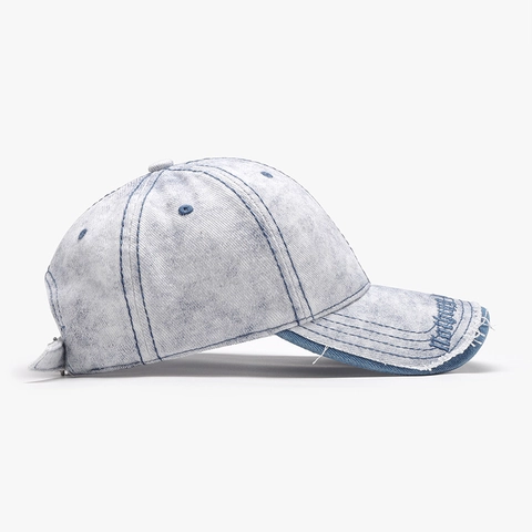 Casquette De Baseball En Denim Délavé Vintage Broderie Lettre Chapeau De Soleil Réglable En Coton Pour Hommes Et Femmes
