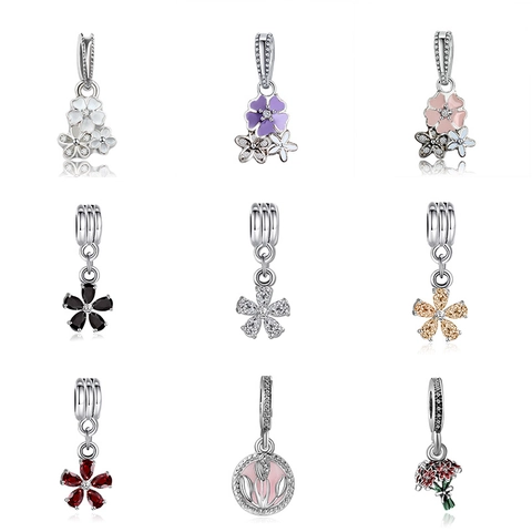 Ciondolo Fiore In Lega Smalto Strass Tulipano Per Creazione Di Gioielli Bracciale DIY