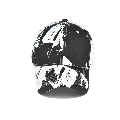 Baseball Cap Washed Cotton Tie Dye Graffiti Splash Ink Adjustable Vintage Streetwear Sun Hat For Men Women