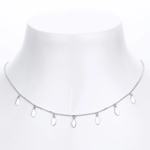 925 Sterling Silber Halskette Mit Kleinen Blatt Anhängern Minimalistische Schlüsselbein Kette Schmuck Für Damen Elegantes Geschenk