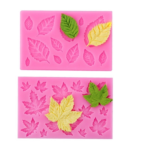 Leaf Shapes Cake Baking Molds Silicone Maple Leaves Fondant Chocolate Candy Soap Making DIY Handcrafted Kitchen Tools