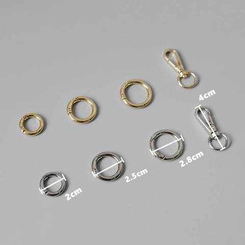Anillo En O Con Resorte De Metal Y Cierre De Langosta Gancho Giratorio Aleación Galvanizada Conector De Correa De Bolso DIY