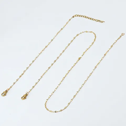 Minimalistische Lip Ketting Dames Verguld Roestvrij Staal Chique Platte Ovale Schakels Sieraden
