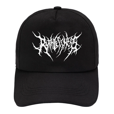 Cotton Baseball Cap Gothic Lettering Print Adjustable Sun Hat Outdoor Hip Hop Streetwear For Men Women