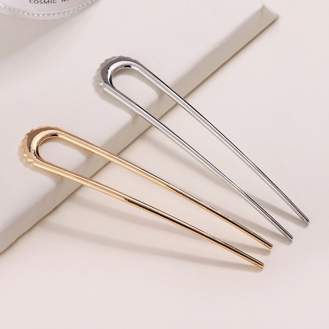 U Förmige Haarstäbe Metalllegierung Einfaches Modernes Wellendesign Haarnadel Für Frauen Tägliches Haarstyling Tool