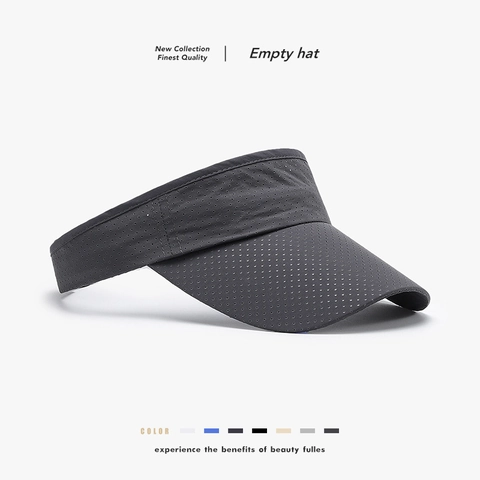 Breathable Mesh Sun Visor Hat Empty Top Sport Cap For Outdoor Running Tennis Golf Adjustable Polyester Men Women