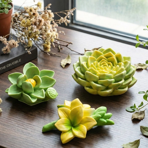 Moldes De Silicona Realistas Flor Suculenta Loto Para Velas DIY Resina Repostería Jabón Flexibles Resistente Al Calor