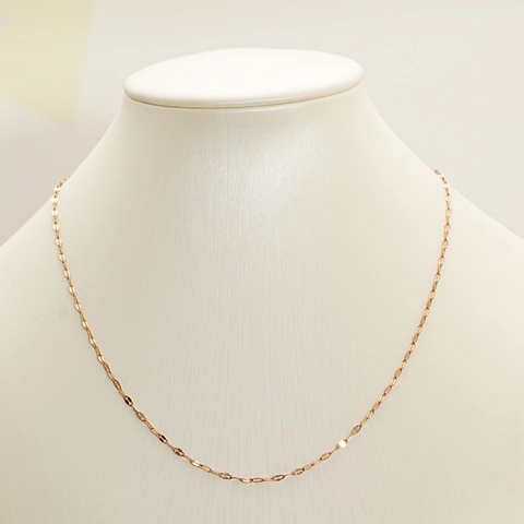 Collier Chaîne À Lèvres Or Rose Minimaliste Acier Inoxydable Bijoux Superposés Pour Femmes Élégant Polyvalent