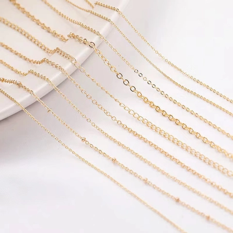 Minimalist Stainless Steel Necklace Chain For Women Men Gold Rose Gold Silver Basic Link Necklaces Non Fading Jewelry