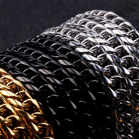 Collana A Catena Cuban Link Acciaio Inossidabile Lucido Hip Hop Gioielli Streetwear Per Uomo E Donna
