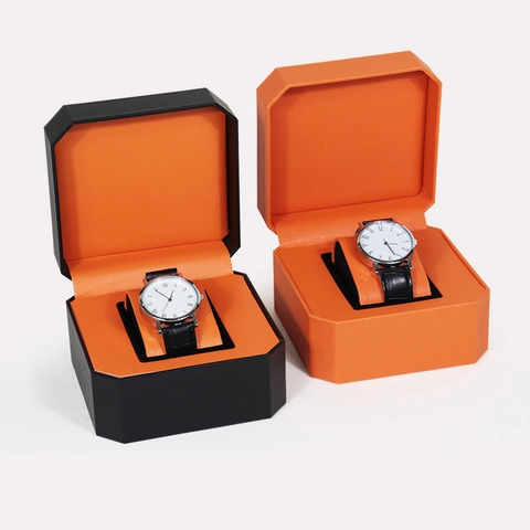 Octagonal Watch Box PU Leather Storage Case With Soft Pillow For Wristwatch Jewelry Packaging Elegant Display