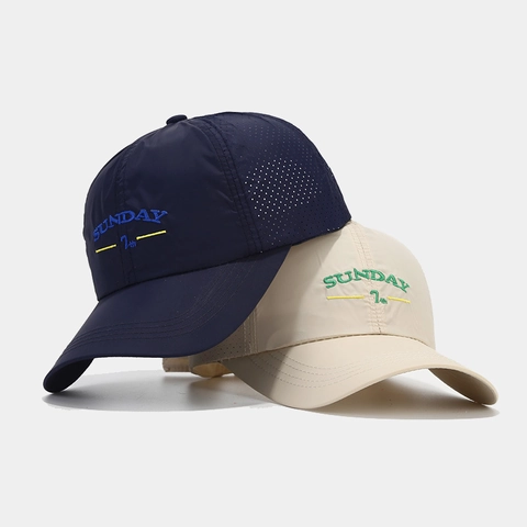 Cappellino Da Baseball Nylon Asciugatura Rapida Taglio Laser Traspirante Sunday 7th Ricamo Regolabile Sport All'Aperto Cappello Parasole Unisex