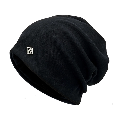 Gorro De Punto Polyester Cálido Forro Peluche Insignia Metálica Invierno Exterior Casual Para Hombres Mujeres