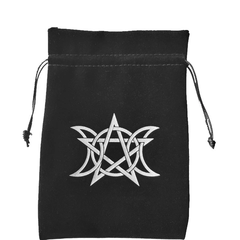 Velvet Drawstring Tarot Card Pouch Bag Mystical Occult Oracle Symbols Storage Jewelry Organizer Portable