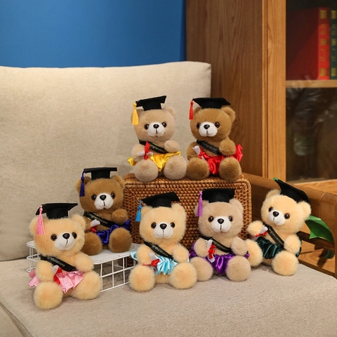 Ours En Peluche De Graduation Avec Toque À Gland Écharpe Et Diplôme Peluche Douce Souvenir De Remise Des Diplômes Cadeau